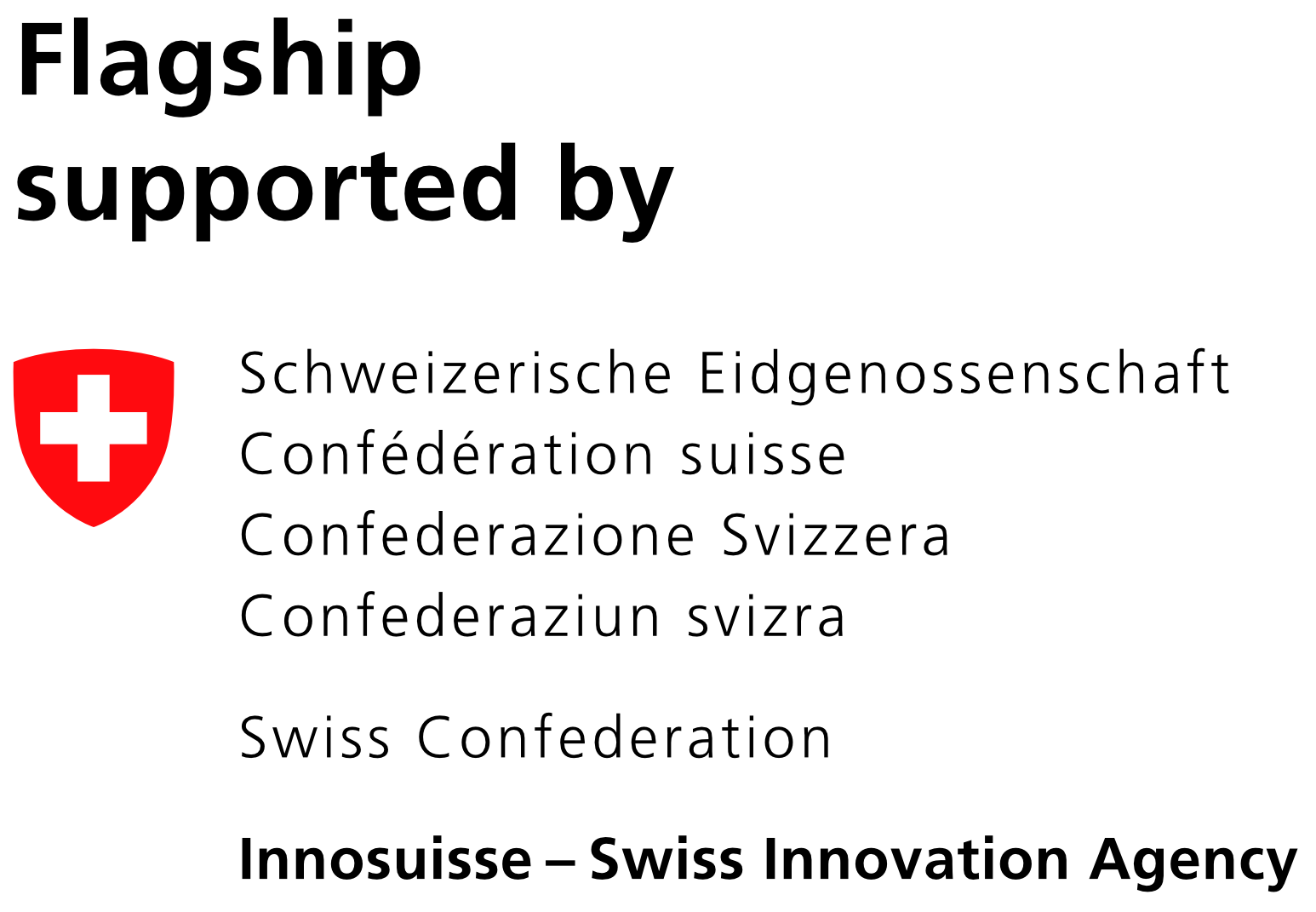 Logo Flagship supported by Innosuisse